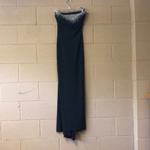 Vintage quality black strapless elegant party dress